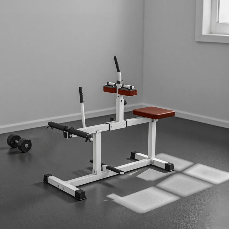 Soozier Adjustable Steel Seated Calf Raise Exercise Strength Training Gym Equipment, Brown