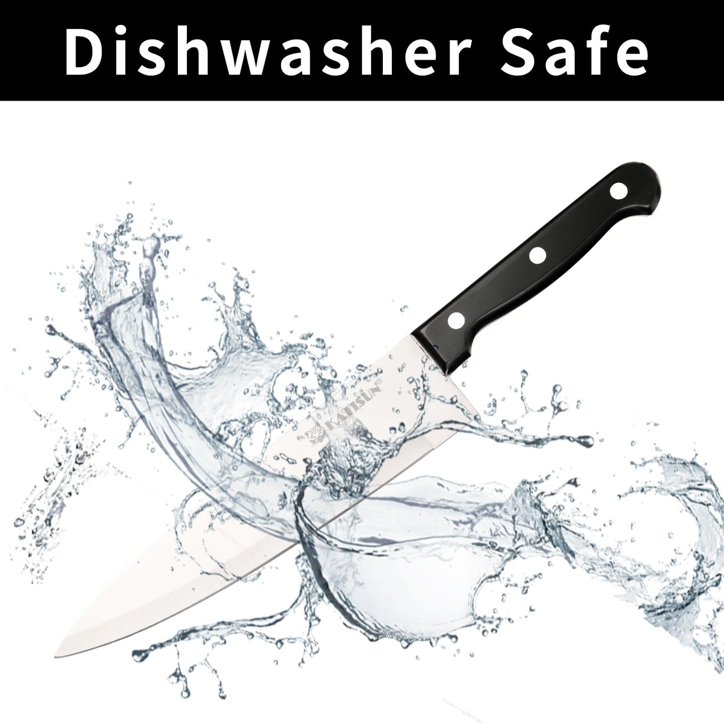 19-piece Knife Set, German Steel, Durable, Dishwasher-safe, Kitchen Knife Set With Built-in Sharpener For Chopping, Slicing, Dicing And Cutting