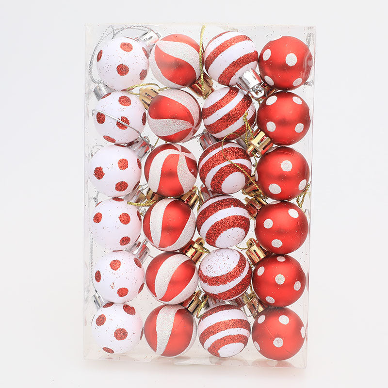 Mini Painted Christmas Ball 3 Cm24PCS Christmas Gift Gift Gift