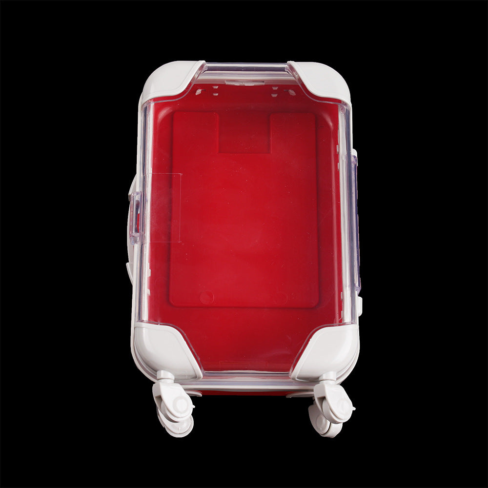 Children's Simple Cartoon Mini Suitcase Shape Storage Box