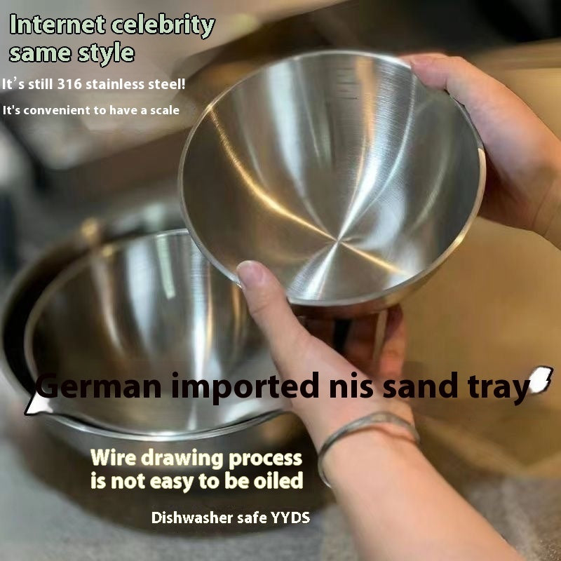 Stainless Steel Scale Basin Household Stirring Egg Beating
