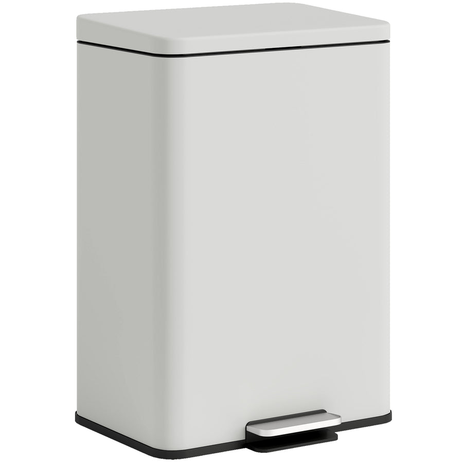 20L Kitchen Bin With Soft-Close Lid And Stay-Open Function, Pedal Bin With Removable Inner Bucket For Kitchen, Office, Home, Cream