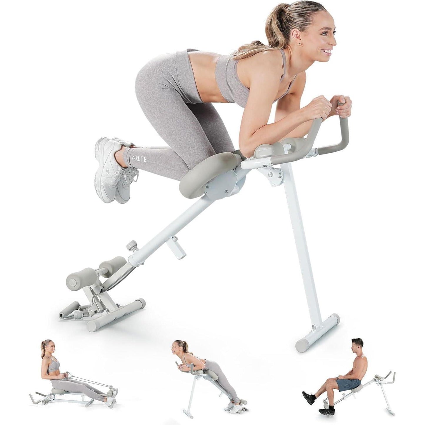 Pro Max Home Gym 4-in-1 Fitness Equipment Rowing Machine, Leg Press, Abdominal Glide, Roman Chair, Fitness Equipment For Abdominal And Core Strength Training