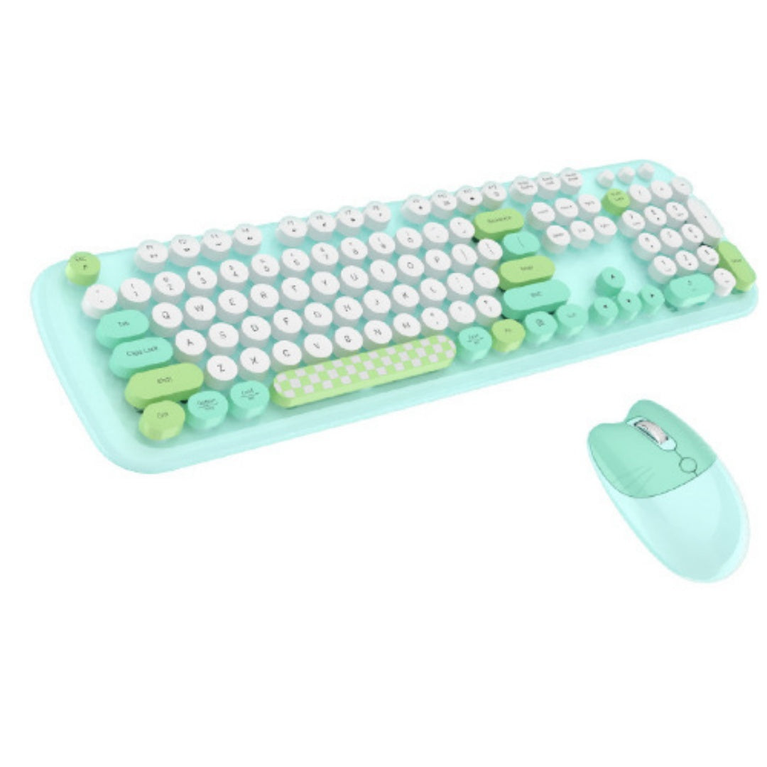 Cartoon Cute Wireless Keyboard And Mouse Set