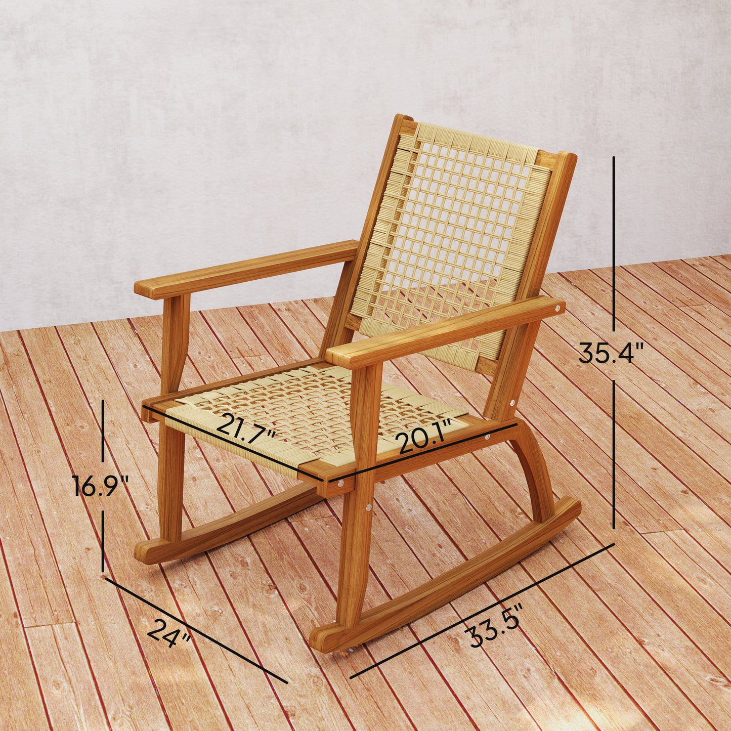 Outdoor Lawn Rocking Chair Set of 2