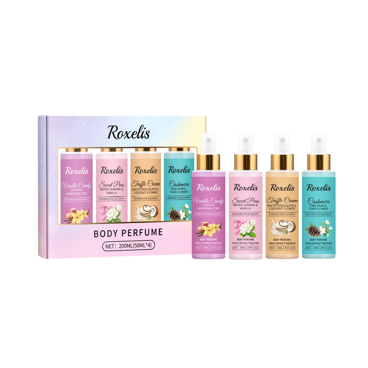 Daily Lasting Fruit Fragrance Elegant Body Perfume Kit