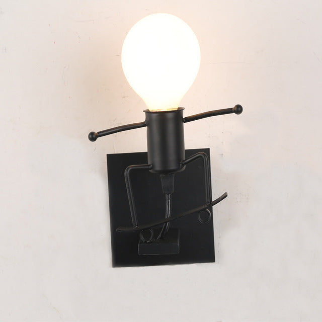 Modern Creative LED Wall Lamps Bedroom Bedside Lamp Nordic Iron Corridor Stairs Bar Restaurant Wall Light Child Room Decoration