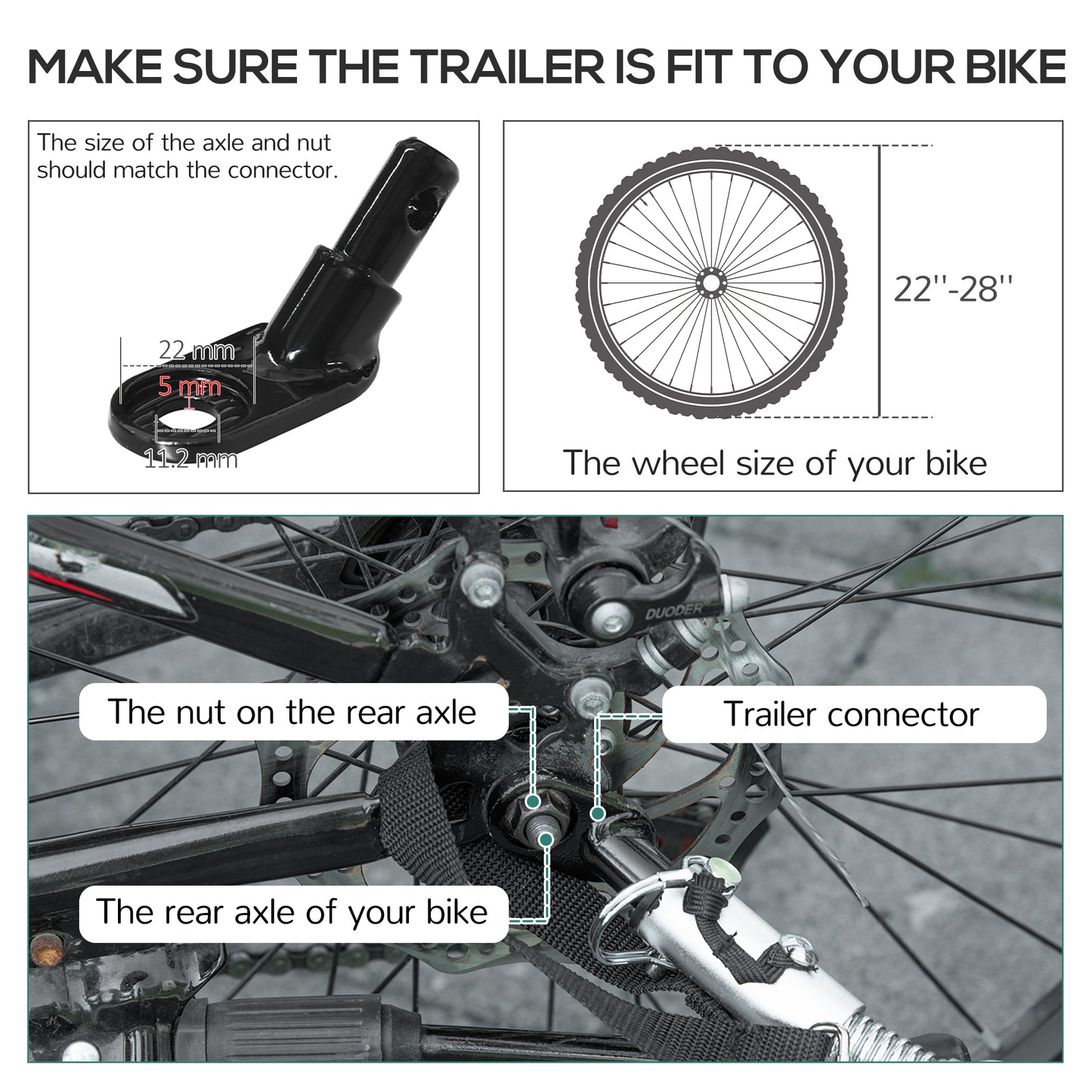 Bike Cargo Trailer Bike Wagon Bicycle Trailer with Suspension