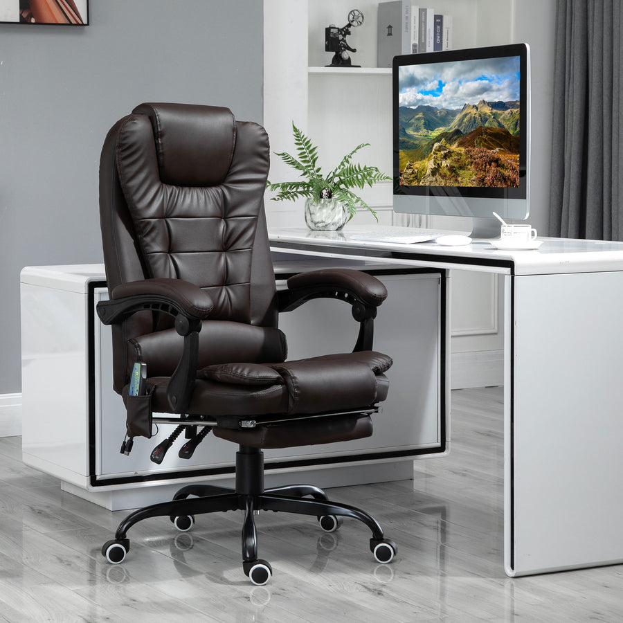 7-Point Vibrating Massage Office Chair High Back Massaging Office Desk Chair with Lumbar Support