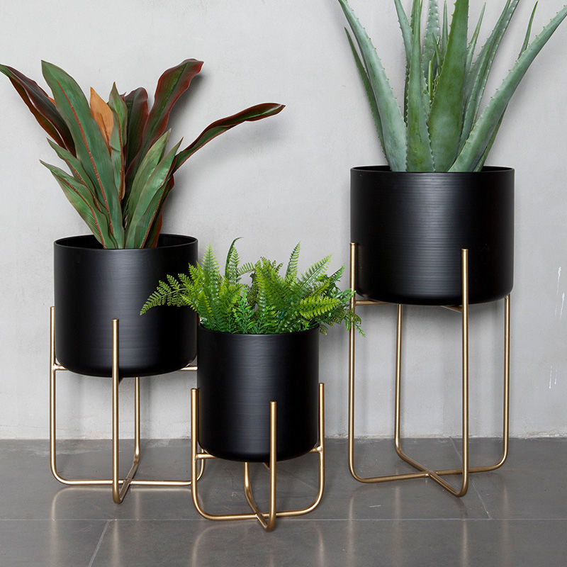 Light Luxury Floor-style Golden Iron Plant Decoration Ornaments