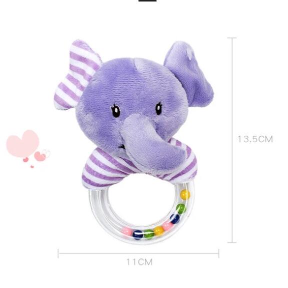 Baby cartoon plush handbell toy