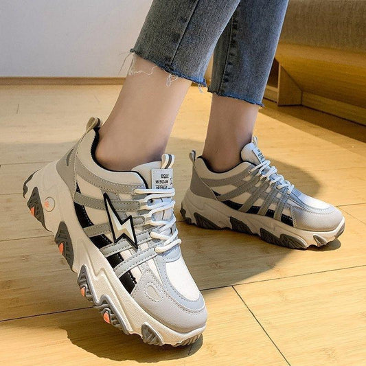 Platform sneakers with platform sole