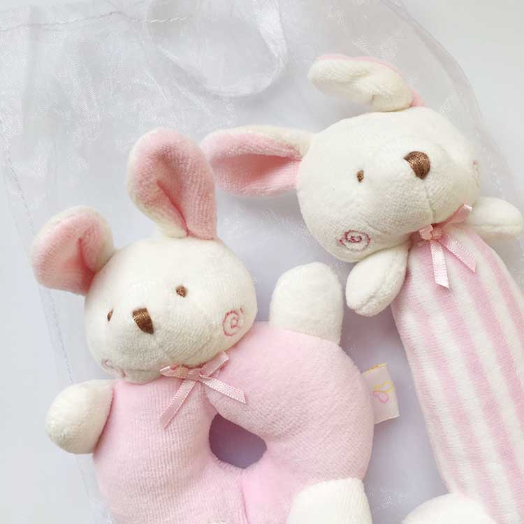 Pure cotton baby rattle toy