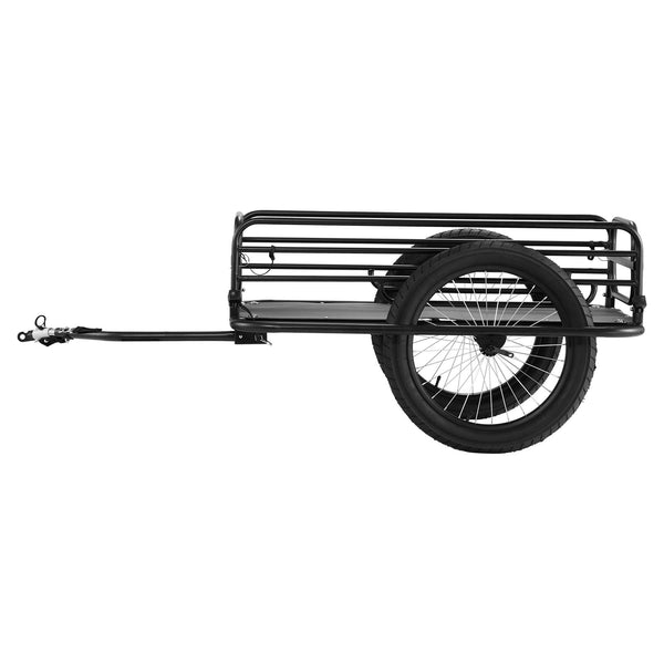 Fahrradanhänger, 125 Kg Tragkraft, Transportanhänger, Faltbar Und Verstaubar, Schnellverschluss Mit Universalkupplung, 50,8 Cm Räder, Passend Für Die Meisten Fahrradräder, Rahmen Aus Karbonstahl