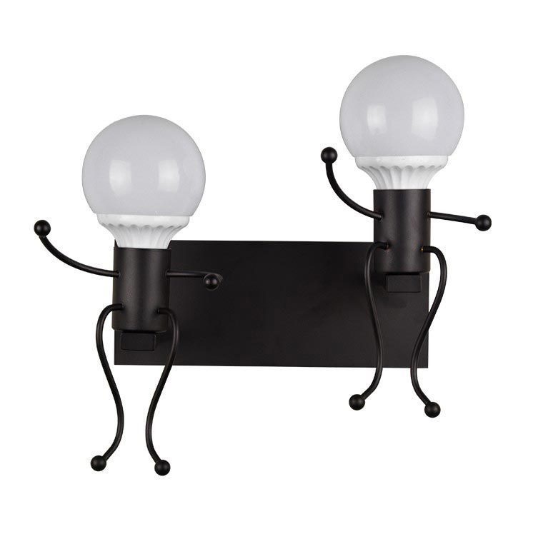 Modern Creative LED Wall Lamps Bedroom Bedside Lamp Nordic Iron Corridor Stairs Bar Restaurant Wall Light Child Room Decoration