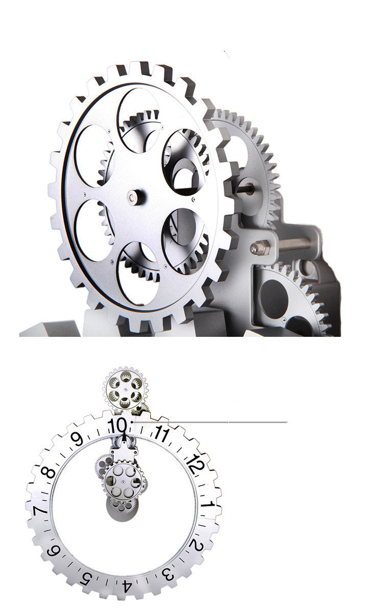 Antique Gear Clock Craft Clock Art  Large