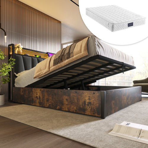 Doppelbett Aus Metall Mit Matratze Size  160cmx200cm