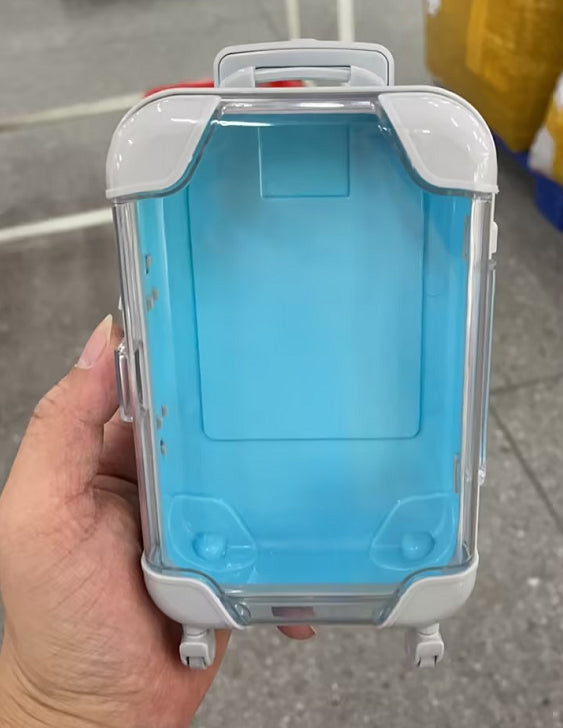Children's Simple Cartoon Mini Suitcase Shape Storage Box
