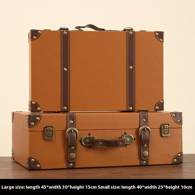 European-style Retro Suitcase Storage Box