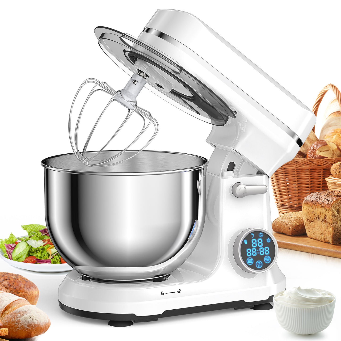DC Mute Flour-mixing Machine 5L Smart Flour-mixing Machine