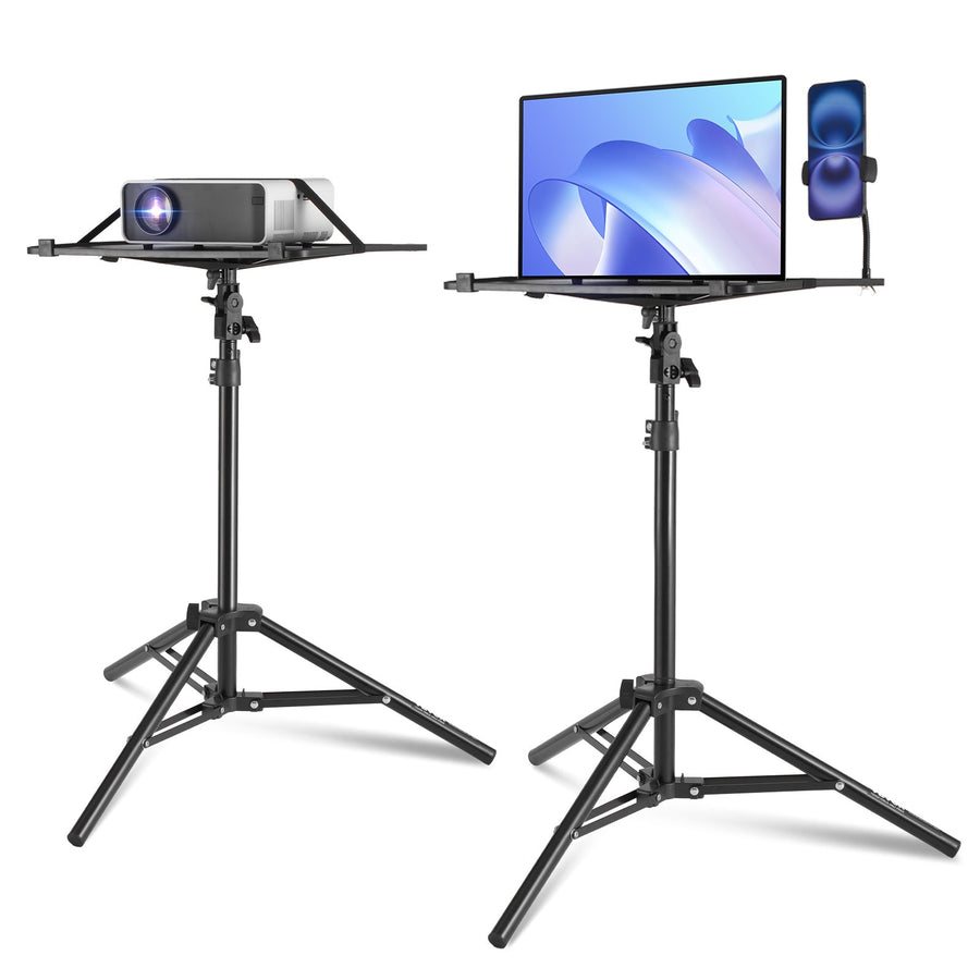 Projektorständer Laptopständer-Stativ, Höhenverstellbar Von 685 Bis 1600 Mm, Tragbares Projektor-Stativ Mit Ablage & Schwanenhals-Telefonhalter, Für Filme Im Freien Büro Zu Hause 5 Kg Belastbar