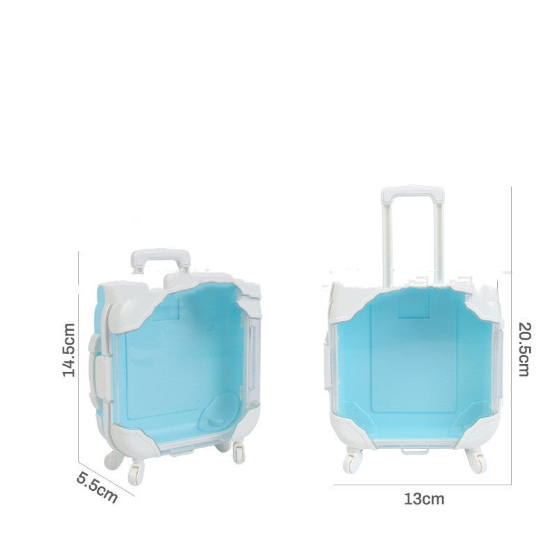 Children's Simple Cartoon Mini Suitcase Shape Storage Box