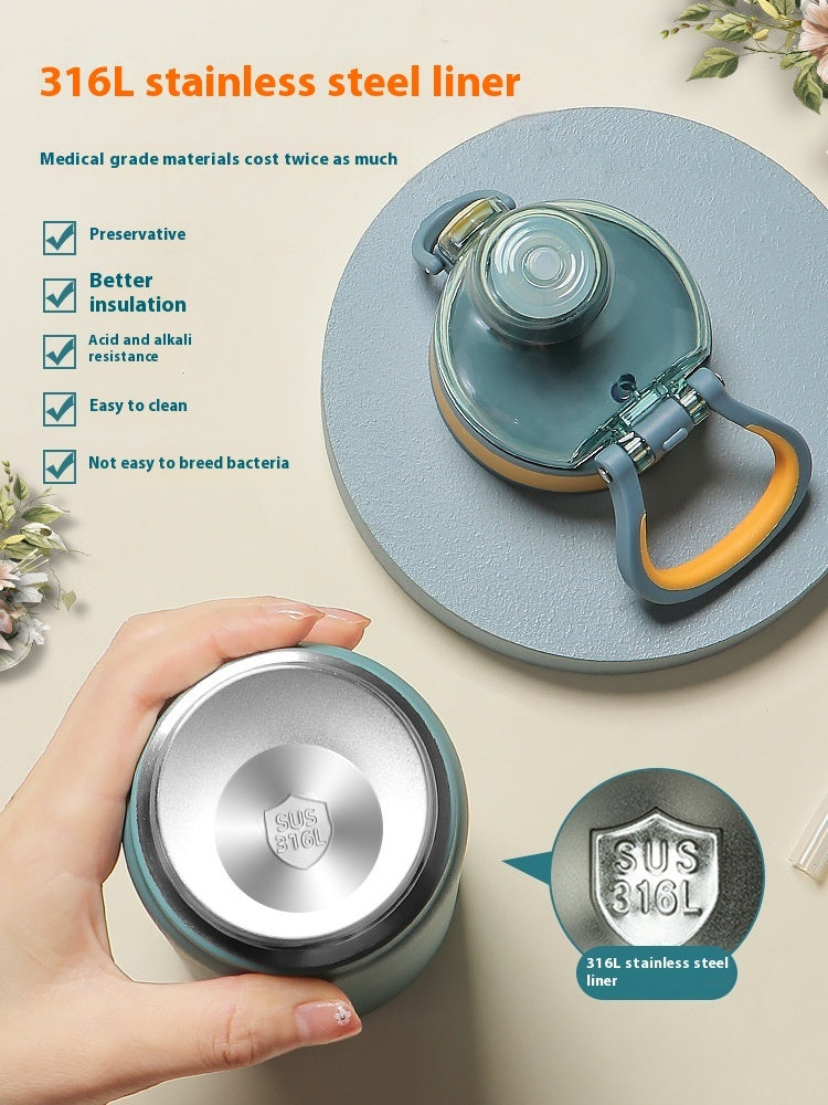 Simple Retractable Straw Stainless Steel Large Capacity Kettle