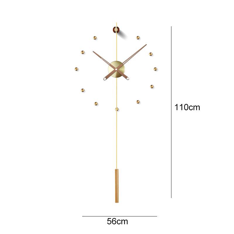 Light Luxury Ins Mute Grille Wall Clock Personality