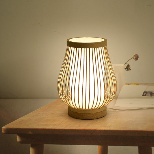 Typhoon-themed Bedroom Instagrammable Vintage Decor Bamboo Woven Lamp