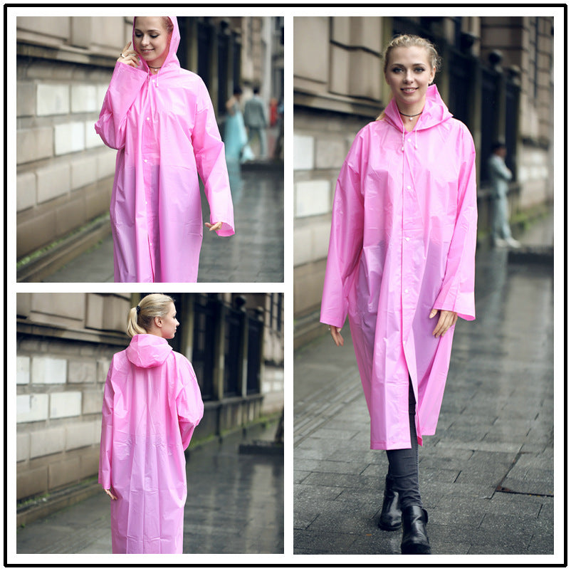 Raincoat Outdoor Transparent Windproof Rain Coat New Rainwear 7 Colors