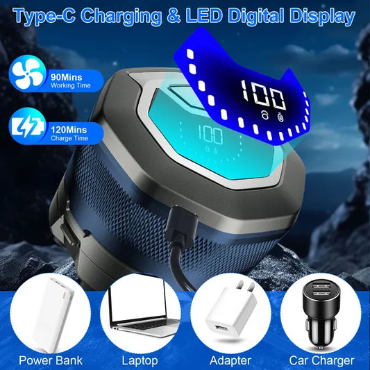 Cordless Electric Head Shaver For Men 6D Magnetic Floating Head IPX6 Waterproof Wet Dry Shaving Electric Razor Type-C Rechargeable Trimmer With LED Digital Display For Bald Man