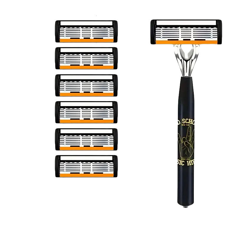 Six-layer Finger Type Handle For Manual Shaver Holder Cutter Head