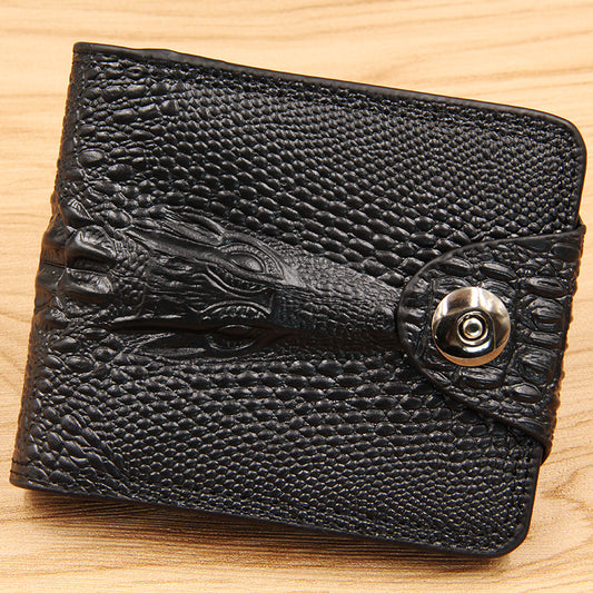 Men's Short Coin Personality Hipster Korean Style Magnetic Snap Wallet