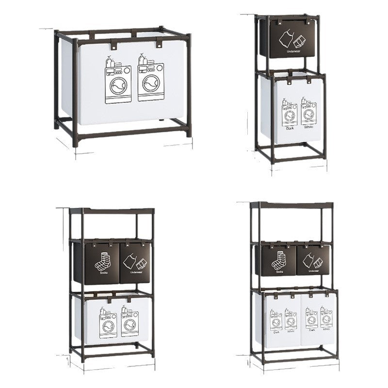 Simple Printed Multi-purpose Laundry Basket And Storage Rack