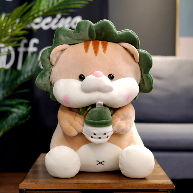 Baby Bottle Cat Plush Toy Doll