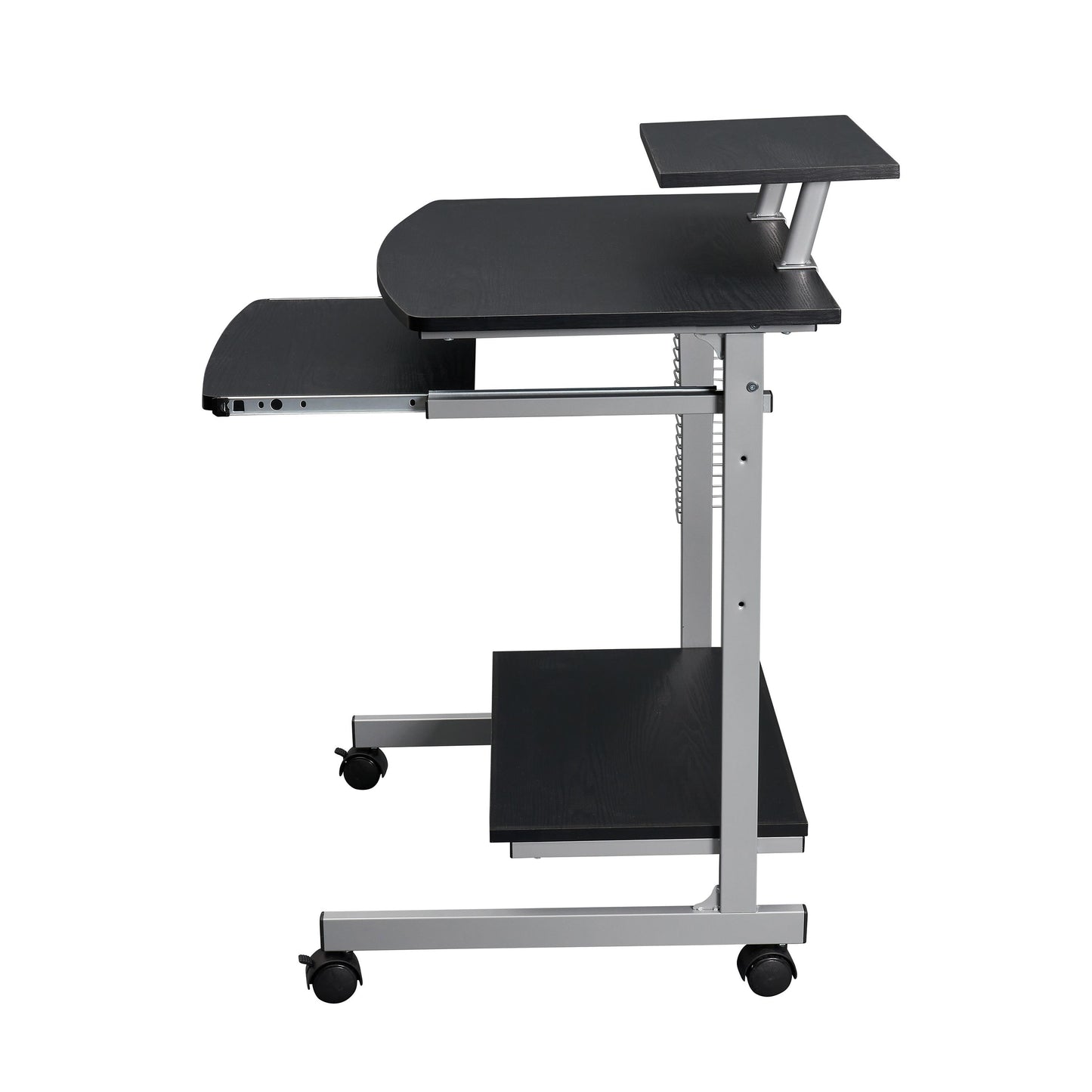 Compact Computer Cart With Storage Space, Dark Coffee Color,Prohibited Platform Amazon