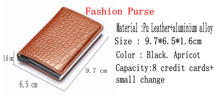 Pattern Wallet Metal Cartridge Automatically Pops Up