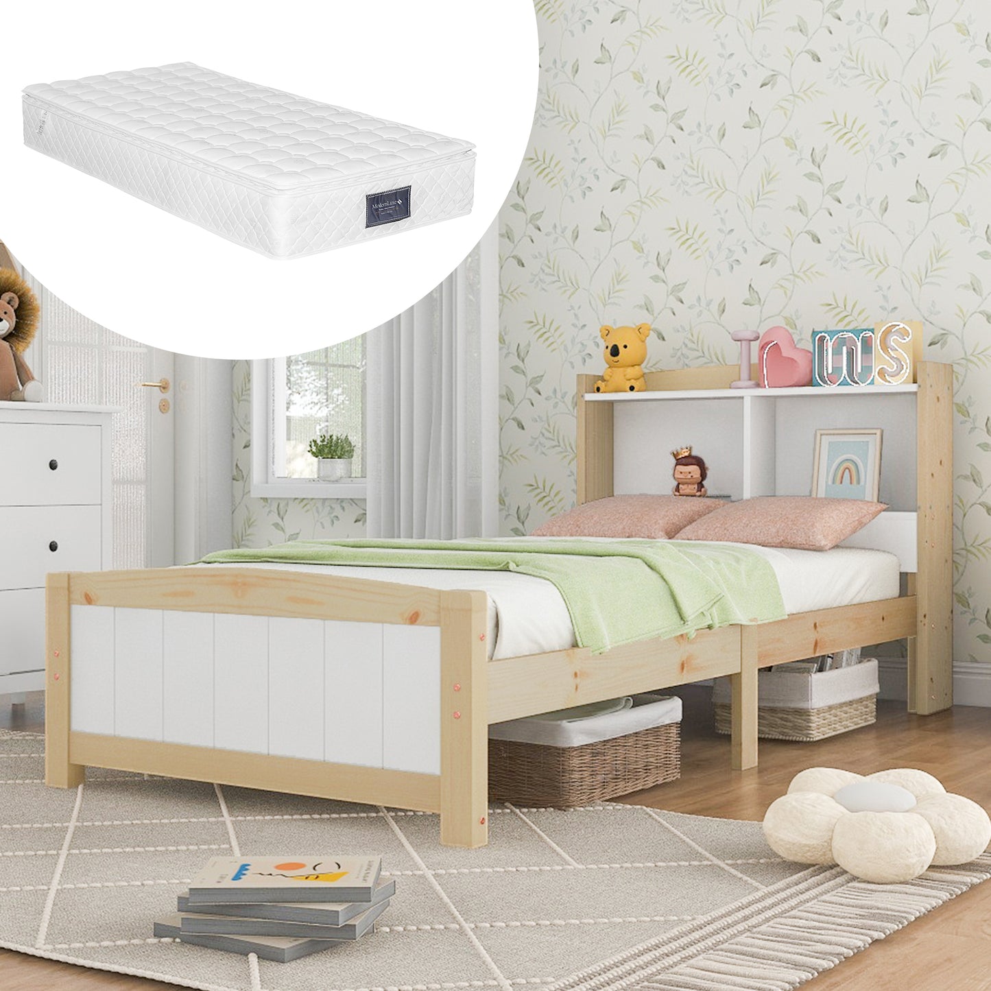 Einzelbett Aus Massivholz
