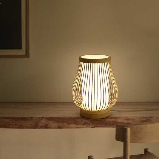 Typhoon-themed Bedroom Instagrammable Vintage Decor Bamboo Woven Lamp