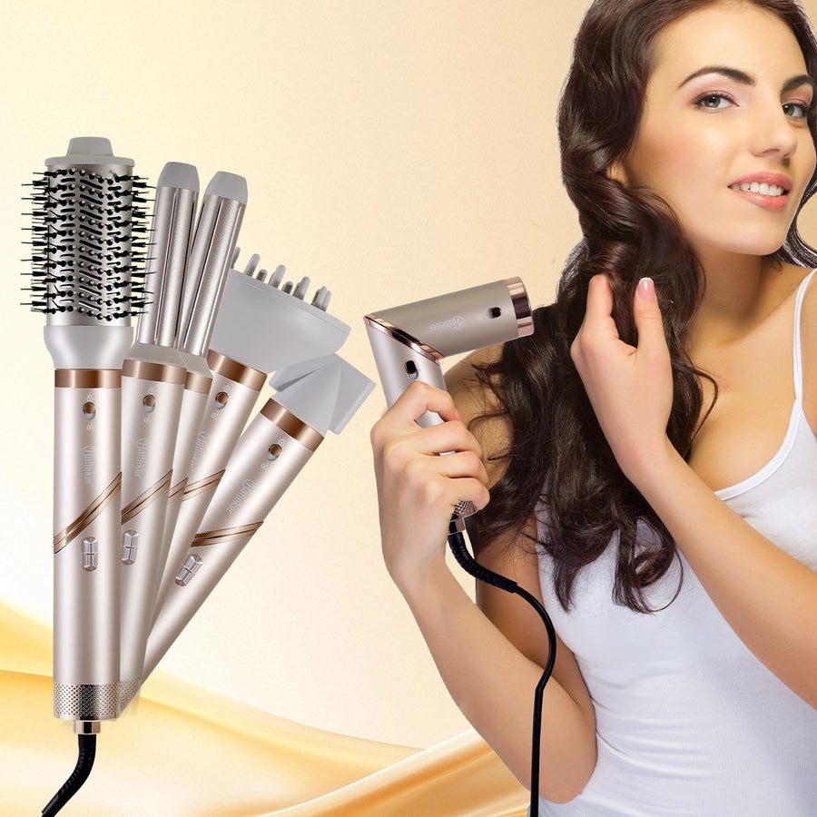 Hatteker 5in1 Hot Air Brush&Hair Dryer 110,000 RPM Foldable Ionic Cool Shot