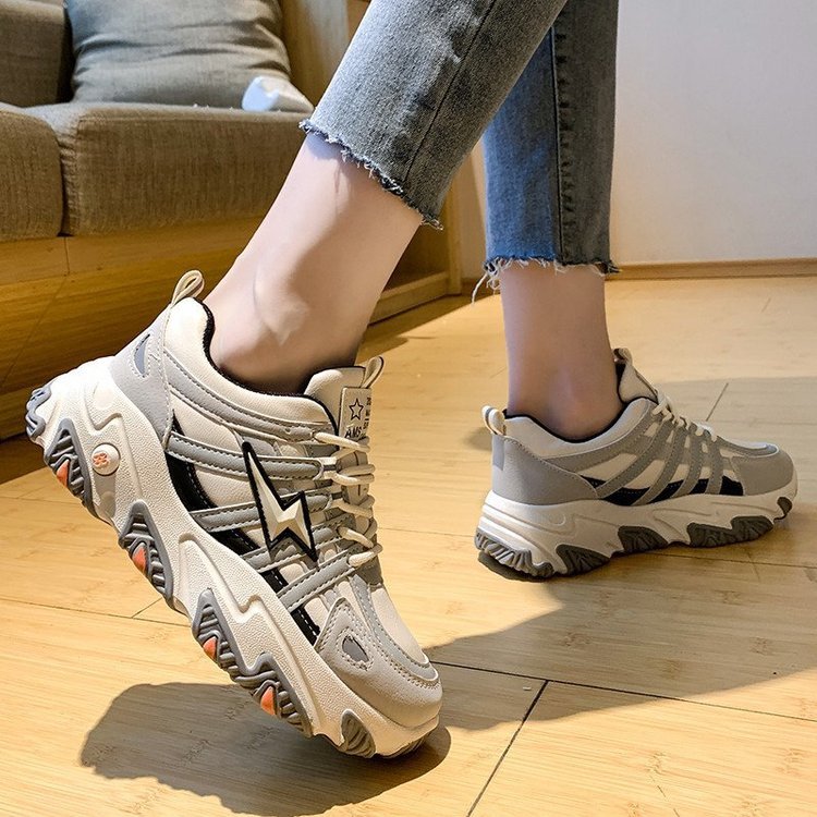 Platform sneakers with platform sole