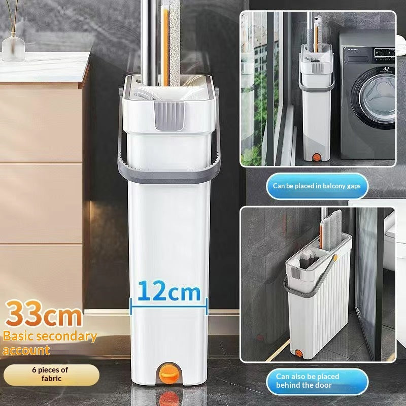 Household Narrow-slot No-hands-needed Flat Mop For Hands-free Mopping