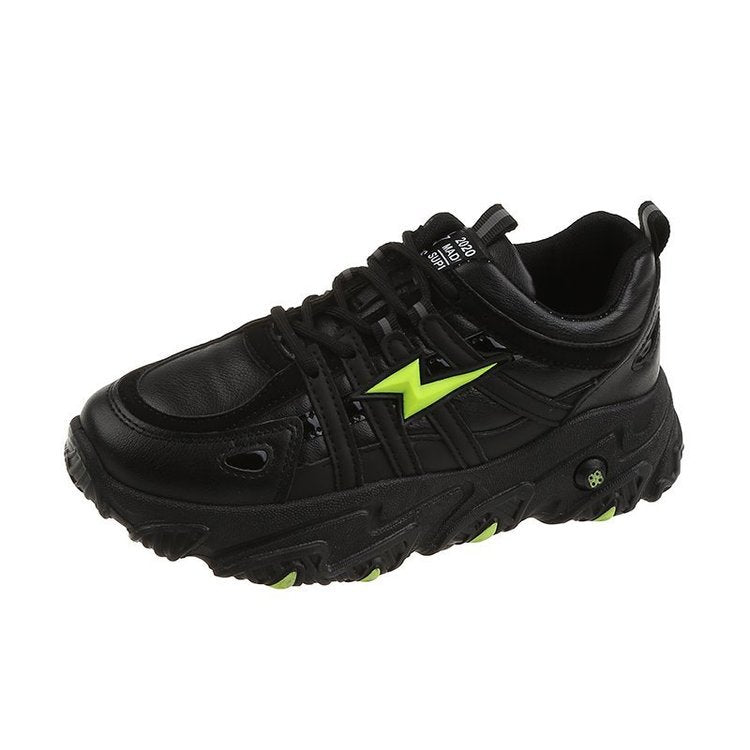 Platform sneakers with platform sole