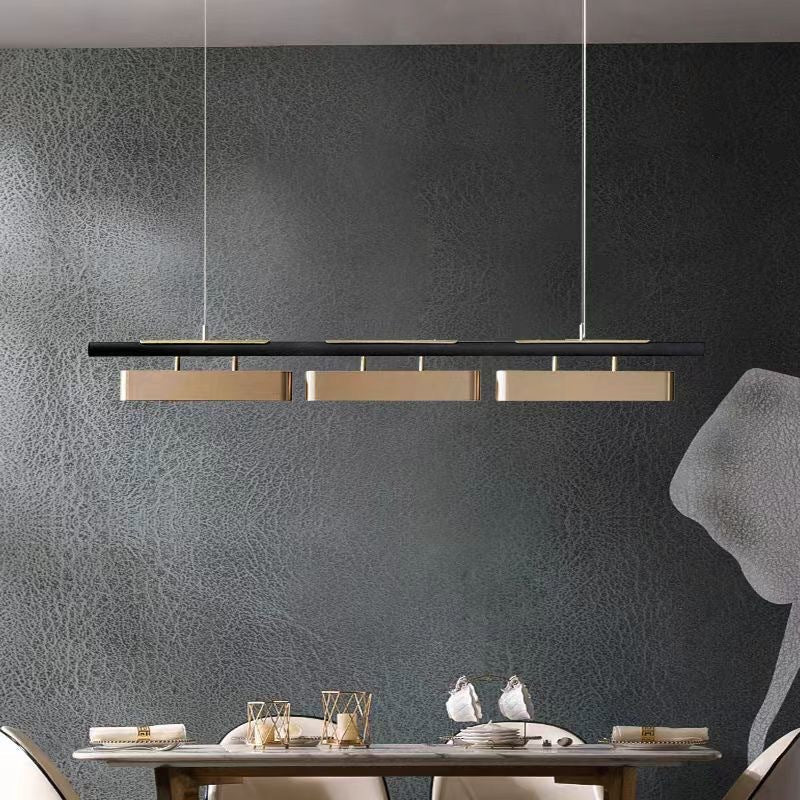 Rectangular Modern Metal Minimalist Pendant Light