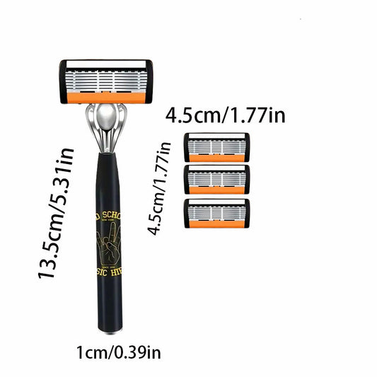 Six-layer Finger Type Handle For Manual Shaver Holder Cutter Head
