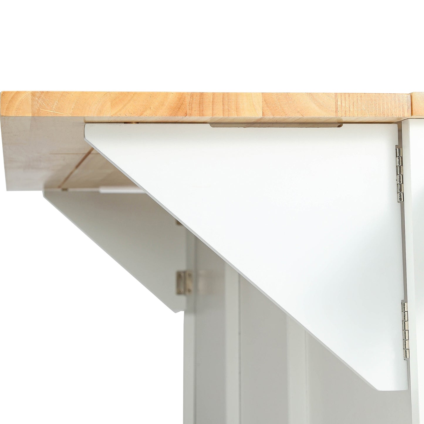 Kitchen Cart With Drop-Leaf Countertop, Cabinet Door, And Storage Racks