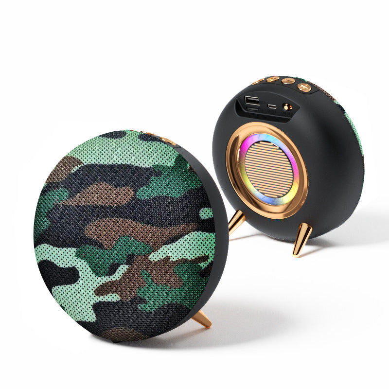Cloth Art Bluetooth Speaker Creative Seven Lights Heavy Bass