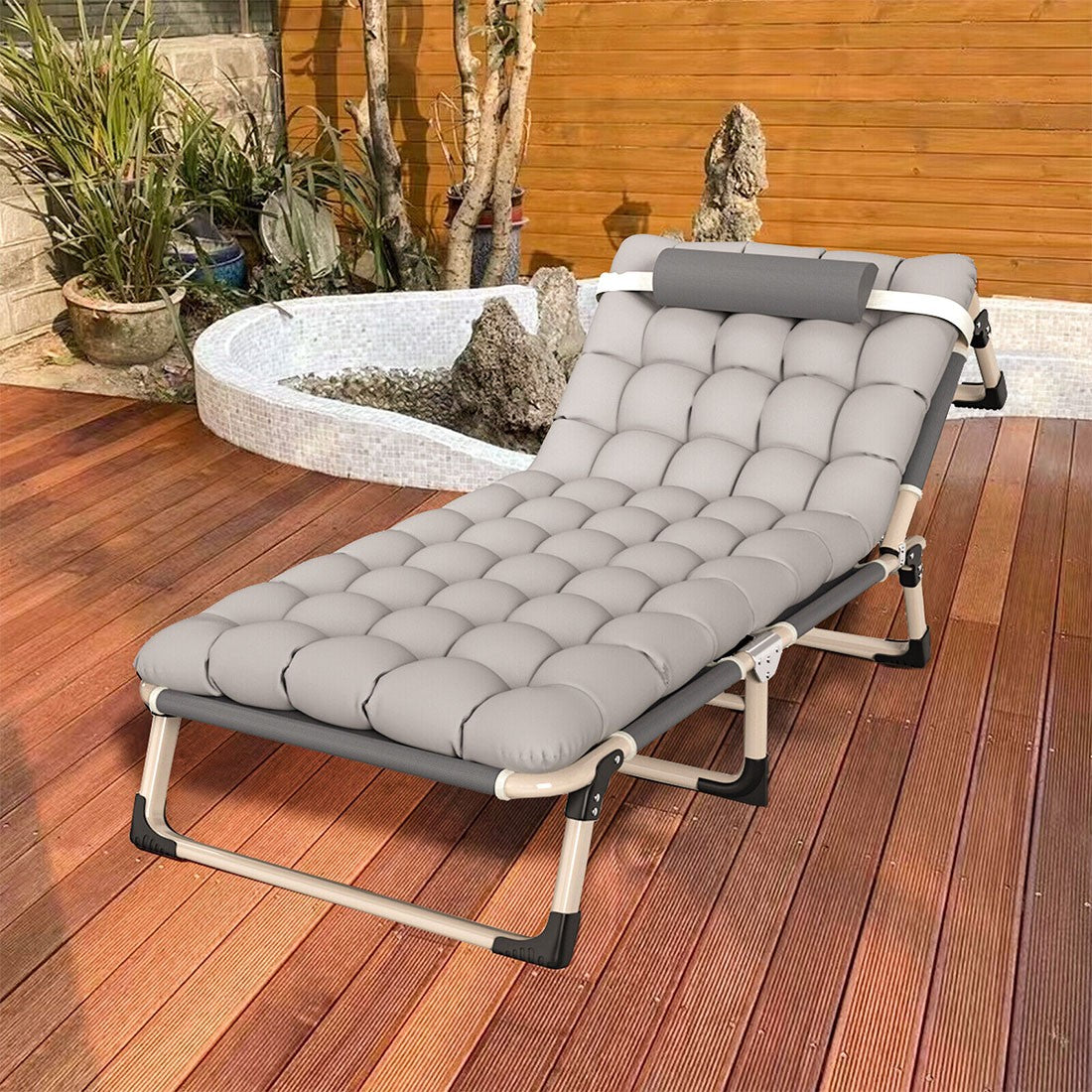 Folding Bed Camping Travel Heavy Duty Foldable Lightweight With Mattress