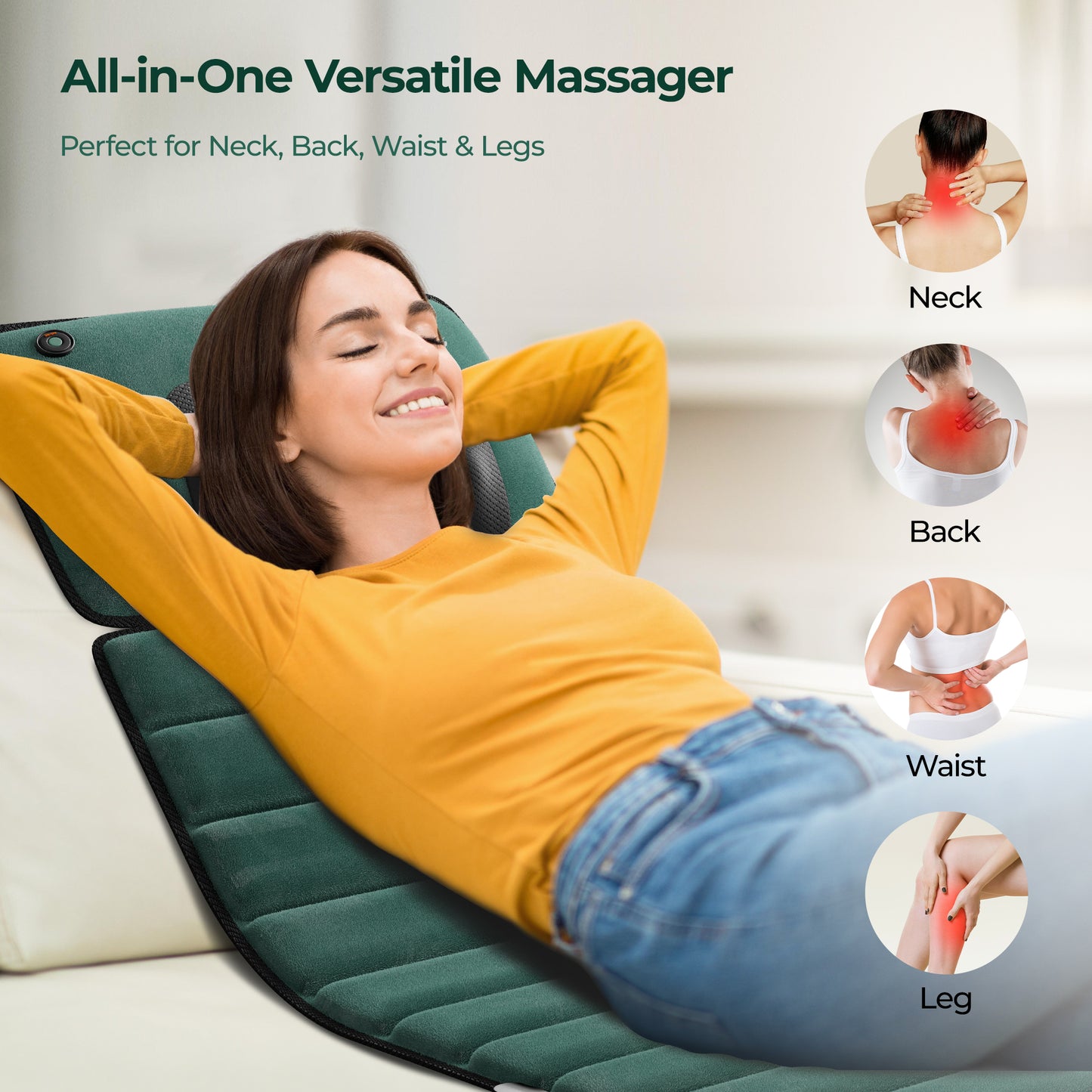 Amazon Prohibited Sale    Foldable  Portable Neck Massage Pillow Heat Therapy  Multi-Mode Remote Control, Shoulder & Neck Relaxation Device, Multifunctional Massager, Cervical Pillow For Sleep Neck
