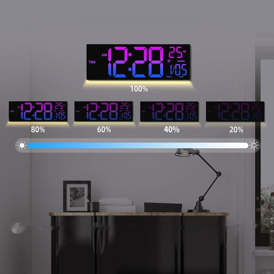 Simple Large Screen LED Wall Clock Wall Clocks Modern